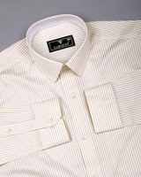 Groven Yellow With White Stripe Premium Gizza Shirt