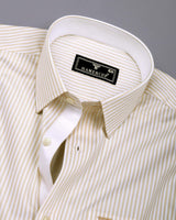 Groven Yellow With White Stripe Premium Gizza Shirt