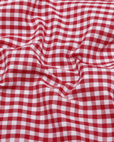 Petal Red Check Premium Cotton Designer Shirt