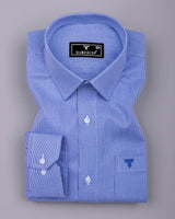 Sion Blue With White Dobby Premium Gizza Shirt