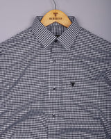 Fralix Black Houndstooth Jacquard Premium Giza Shirt