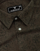 Crispello Coffee Brown Corduroy Premium Cotton Solid Shirt