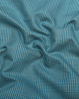 Slyron Aqua Green Houndstooth Premium Giza Shirt