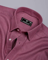 Slyron Onion Pink Houndstooth Premium Giza Shirt
