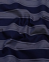 Slug Blue With White Twill Stripe Premium Giza Shirt