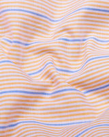 Mintone Orange With Blue Stripe Oxford Cotton Shirt