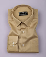 Velaro Biscuit Cream Soft Cotton Formal Shirt
