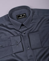Velaro Ash Gray Soft Cotton Formal Shirt