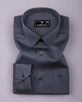Velaro Ash Gray Soft Cotton Formal Shirt