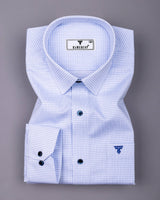 Arix Blue Small Graph Check Premium Giza Shirt