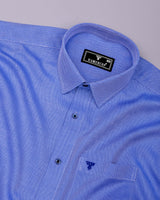 Glorix Blue Jacquard Premium Giza Shirt