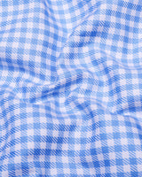 Nexon SkyBlue Twill Check Premium Giza Shirt
