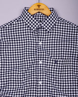 Nexon Navyblue Twill Check Premium Giza Shirt