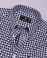 Nexon Navyblue Twill Check Premium Giza Shirt