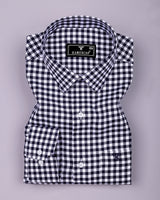 Nexon Navyblue Twill Check Premium Giza Shirt