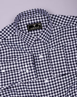 Nexon Navyblue Twill Check Premium Giza Shirt