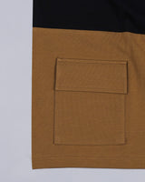 Black With Choco Brown Premium Cotton Designer T-shirt