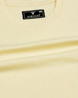 Corn Yellow With Black Premium Cotton Designer T-shirt