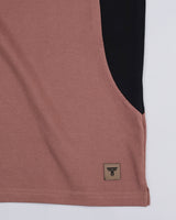 Rust Orange With Black Pique Pima Designer T-Shirt