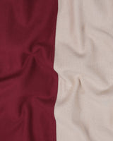 Beat Maroon With Cream Pique Pima Designer T-Shirt