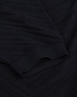 Ferrara Midnight Black Knitted Cotton Polo T-Shirt