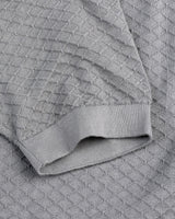 Merine Steel Gray Knitted Cotton Polo T-Shirt