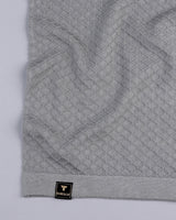 Merine Steel Gray Knitted Cotton Polo T-Shirt
