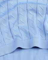 Basco SkyBlue Knitted Cotton Polo T-Shirt