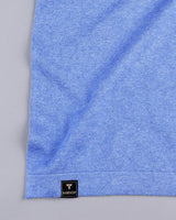 Thunder SkyBlue Melange Knitted Cotton T-Shirt