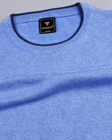 Thunder SkyBlue Melange Knitted Cotton T-Shirt