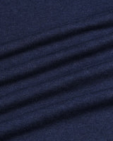 Vibrant Navyblue Melange Knitted Cotton Full Sleeves T-Shirt