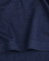 Vibrant Navyblue Melange Knitted Cotton Full Sleeves T-Shirt