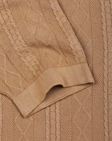 Triton Camel Cream Knitted Cotton T-Shirt