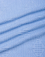 Lisson Ice Blue Knitted Cotton T-Shirt