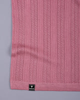 Binasco Onion Pink Knitted Cotton Polo T-Shirt
