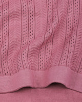 Binasco Onion Pink Knitted Cotton Polo T-Shirt