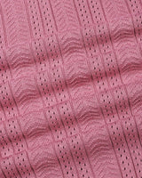 Binasco Onion Pink Knitted Cotton Polo T-Shirt