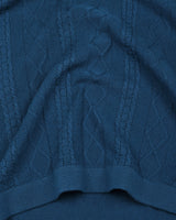 Triton Peacock Blue Knitted Cotton T-Shirt