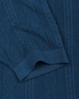 Triton Peacock Blue Knitted Cotton T-Shirt