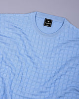 Krypton SkyBlue Knitted Cotton T-Shirt