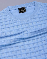 Krypton SkyBlue Knitted Cotton T-Shirt