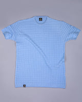 Krypton SkyBlue Knitted Cotton T-Shirt