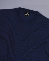 Krypton NavyBlue Knitted Cotton T-Shirt