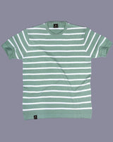 Parasail Pistachio Green Knitted Cotton T-Shirt