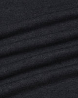 Vibrant Charcoal Black Melange Knitted Cotton Full Sleeves T-Shirt