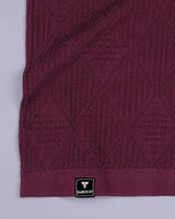 Lisson Wine Maroon Knitted Cotton T-Shirt