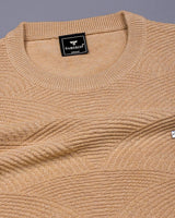 Loreto Clay Cream Knitted Cotton T-Shirt