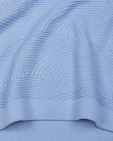 Loreto Ice Blue Knitted Cotton T-Shirt