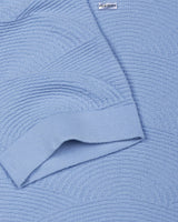 Loreto Ice Blue Knitted Cotton T-Shirt