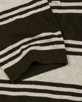 Mexico Green With Dust White Stripe Knitted Cotton T-Shirt